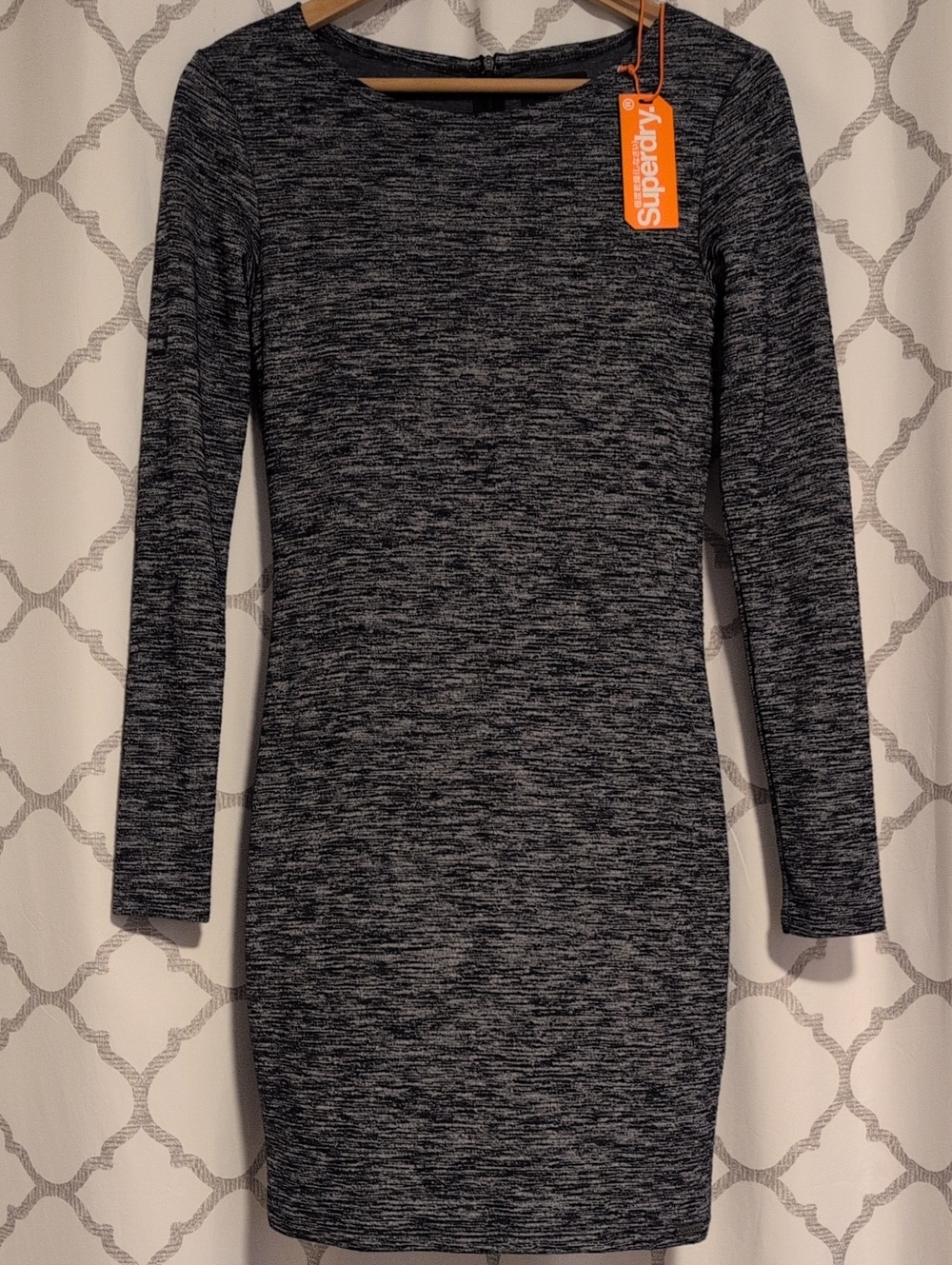 Superdry Augusta Bodycon Dress Long Sleeve NWT